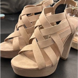 Nude Pink Strap Heels